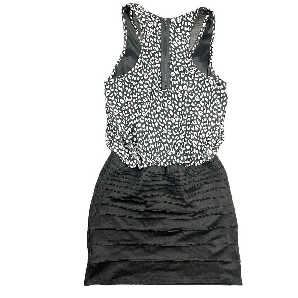 Vanity Vintage Rockabilly Skulls Sleeveless Dress Mini Skirt Zip Up Women's Sz S - Picture 4 of 16